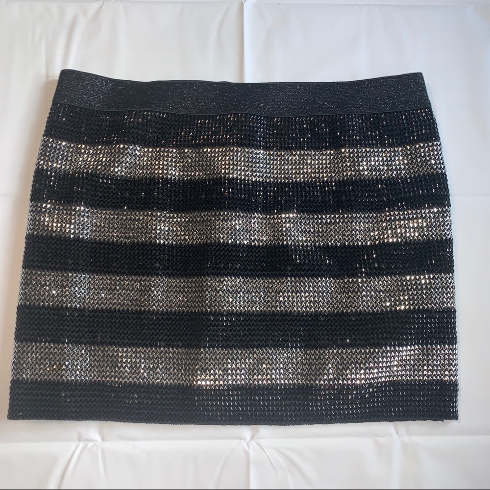Metallic Silver & Black NWT Bodycon Mini